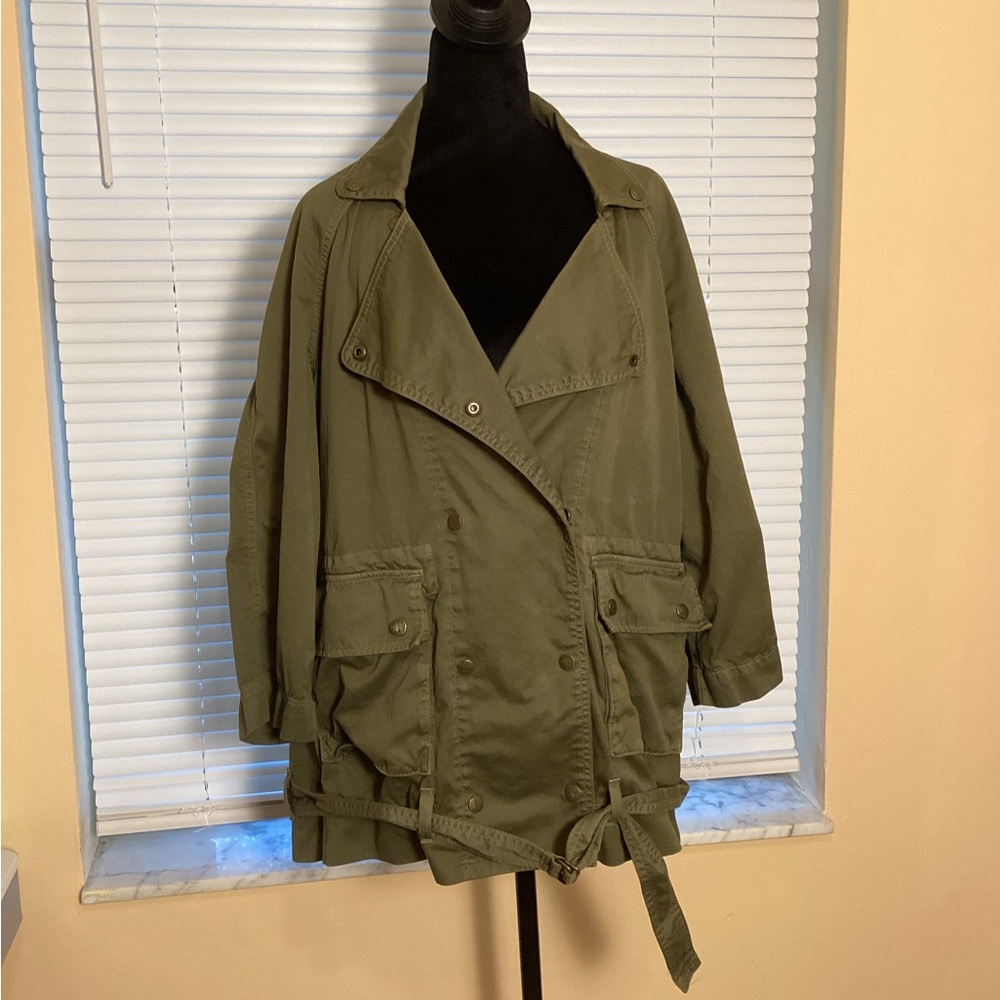 Current/Elliott Olive Utility Jacket - image 1